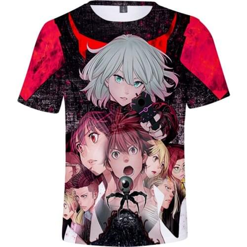 2020 New Anime EX-ARM Japanese Cartoon HiRock Alma 3D T-Shirt Men/Women Short Sleeve T Shirt Clothes