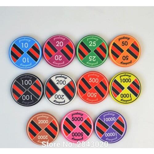 Ceramic Poker Chips Sets Texas Anti-fake Coins Monte Carlo poker chip Black Jack Casino Chips 39x3mm Wholesale price 25PCS/LOT