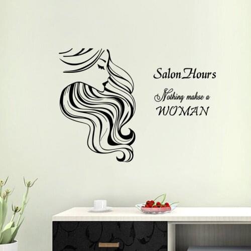 Hair Salon Wall Decal Beauty Salon Scissor Sticker Barber Shop Vinyl Wall Decals Decor Mural Hairdresser Glass Window Sticker