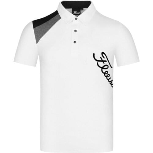 2021 New golf short sleeve color matching mens quick dry Breathable polo shirt slim top in spring and summer
