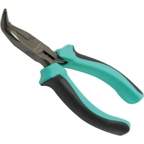 ProsKit PM-755 New Style 5 "Small Curved Needle Nose Pliers Cutting Pliers Wire Cutter Hand Tool Anti-skid Wear Durable