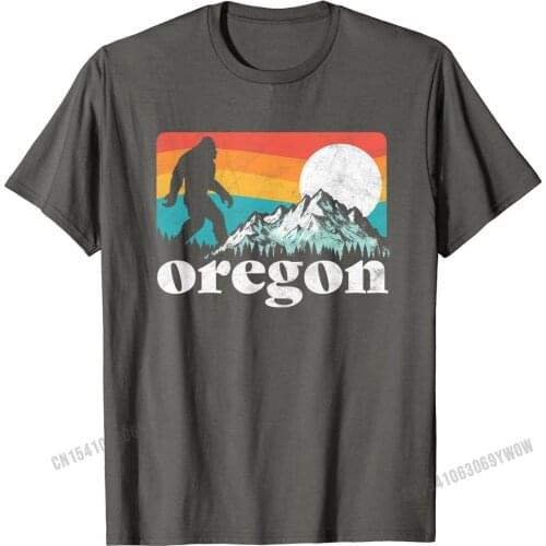 Oregon Pride Bigfoot Mountains 80s Vintage Nature Design T-Shirt Family Cotton Men Tops Tees Design Faddish T Shirt