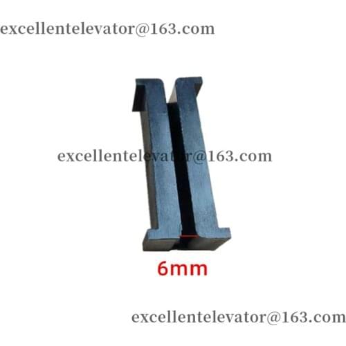 Elevator Counterweight Guide Shoe Insert L100mm Groove Width 6mm Black for Guide Shoe Use for Otis