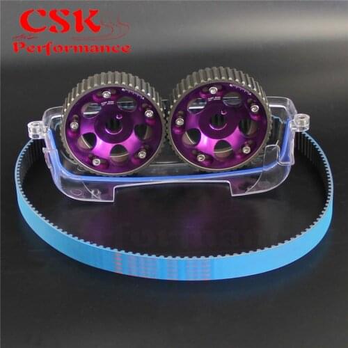 Timing Belt + Cam Cover + Cam Gear Pulley Kit Fits For Toyota MARK IV 2JZ-GTE 2JZ Purple/Red/Blue