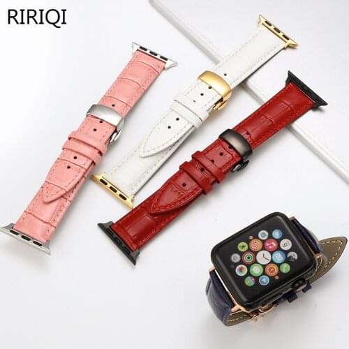 Apple Watch Series 3/2/1 38MM 42MM leather breathable strap iwatch series 4 40MM 44MM