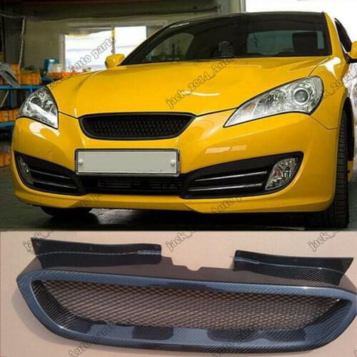 REAL Carbon Fiber Radiator Grille Front Grill For Hyundai Genesis Coupe 2009 2010 2011 2012