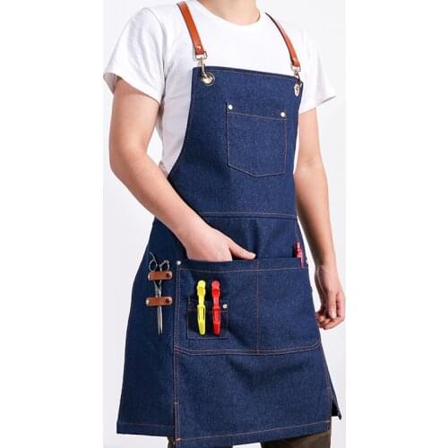 Net red apron waterproof barista milk tea shop hairdressing manicure men and women work clothes custom logo children art