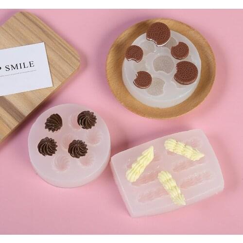Biscuit Cookies Fondant Silicone Mold Cream Candle Chocolate Soap Mould Candy Cake Decorating Kitchen Baking Tool