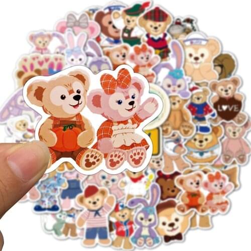40Pcs Series Duffy Bear Ballet Rabbit Kawaii StickersLaptop Guitar Luggage Skateboard Waterproof Graffiti Sticker Decals Kid Toy
