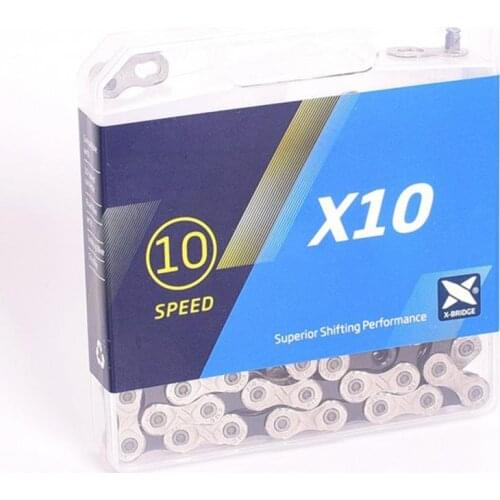 Ultra-light X10 bicycle chain 116 sections 10-speed durable and wear-resistant Alloy Steel male MTB folding bike road chain
