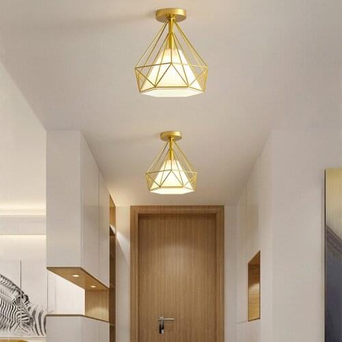 Net Red Star Diamond Aisle Corridor Porch Light Balcony Walkway Home Kitchen Entrance Hall Circle Ring Light Luxury Light