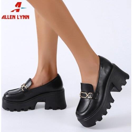 Autumn spring new fashion classic concise women pumps platform chunky high heeled slip on female pumps offce lady casual shoes
