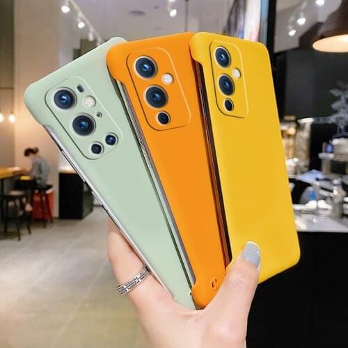 LOVECOM Ultra-thin Hard PC Frameless Phone Case For Oneplus 9 8 8T 7T Pro 9 Pro 9R Shockproof Bumper Matte Solid Color Cover