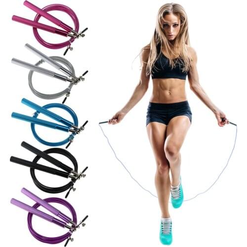 3m High Speed Aerobic Steel Wire Skipping Rope Aluminum Handle Steel Wire Jump Rope Length Adjustable Skip Fitness Equipment
