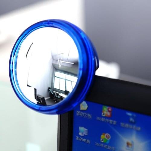 Cubicle Privacy Protect Personal Safety Small Monitor Computer Rearview Mirror Laptop Round Practical Random Color Self Adhesive