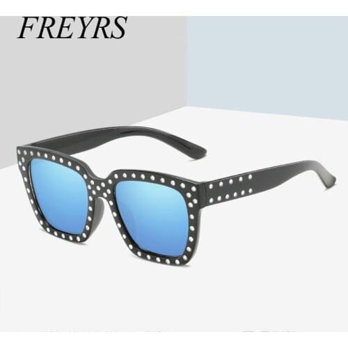 FREYRS 2018 New Diamond Oversized Square Sunglasses Women Men High Quality Sunglasses Luxury Eyeglasses Lentes De Sol 5119