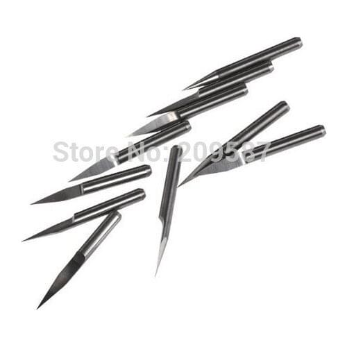 10pcs Carbide PCB Engraving Bits CNC Router Tool 60 Degree 0.5mm 6005