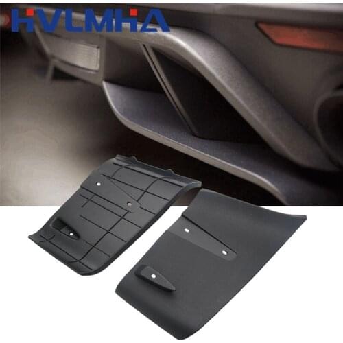 2pcs Black Carbon Fiber Rear Bumper Lip Diffuser Side Fenders For Ford Mustang 2018 2019 GT R