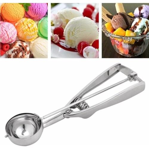 4cm/5cm/6cm Ice Cream Scoops Professional Cookie Scoop Stainless Steel Trigger Ice Cream Ball Maker Kitchen Accessories