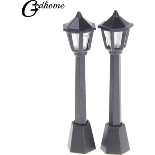 5Pcs Single Head Scale Lampposts Train N Scale Lights Model Garden Lamps Street Lamps Model Building Lights