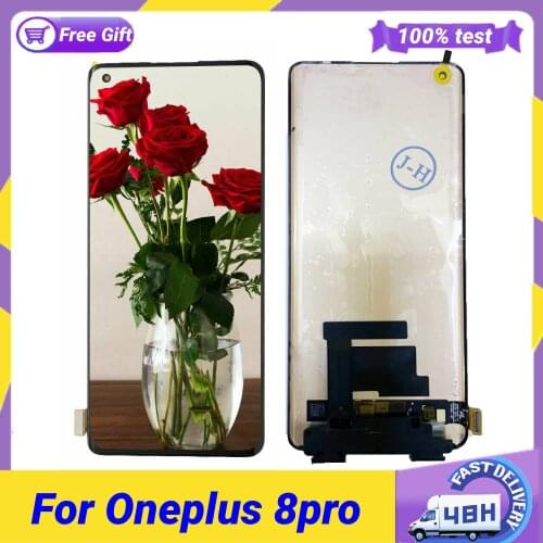 6.78" Original Amoled LCD For OnePlus 8pro One Plus 8 Pro LCD Display Screen Touch Panel Digitizer For 1+8 pro Lcd Screen