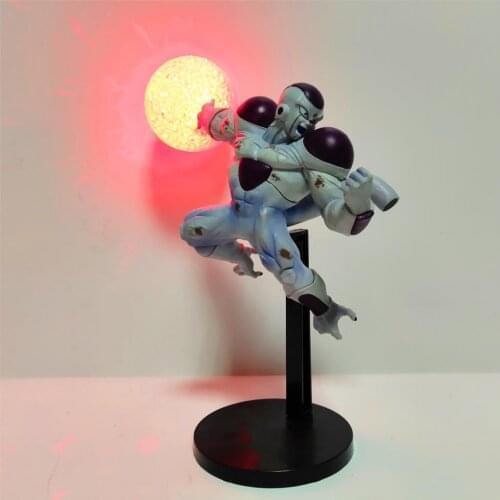 Bandai Anime Figure Dragon Ball Z Freeza Toys Bulb Power Light Model Action Figurals Frieza Table Led Decor Home Doll Brinquedos