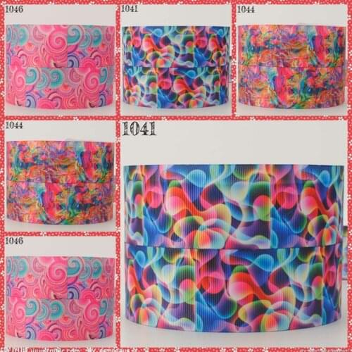 Free shipping 10yards 1 -1/2" 38 mm colorful Raibow gradient ramp pattern ribbon pattern printed grosgrain cartoon ribbon