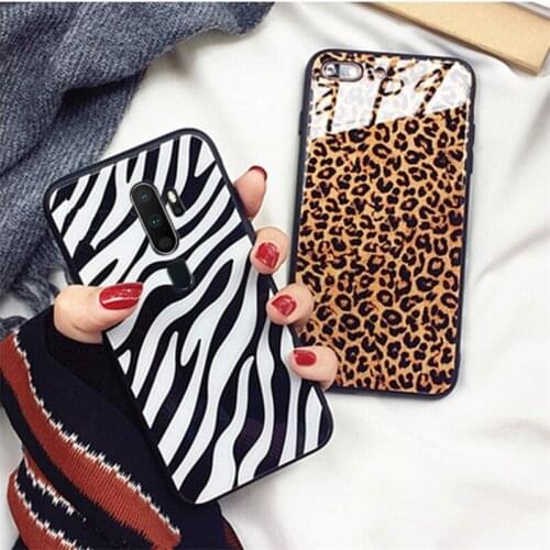BONVAN Glass Case For Oppo A52 A72 A92 A92S A11K A79 A33 A37 Neo 7 9 Hard Cover For Oppo R9S F3 F1 R11S Plus Zebra Couqe Capa