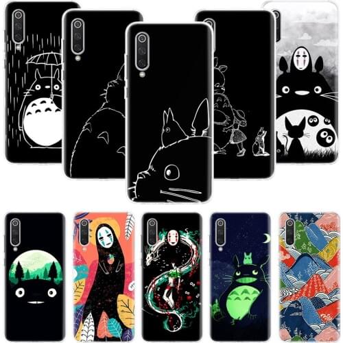 Studio Ghibli Totoro Black Dark Case for Xiaomi Redmi Note 10 9 9S 8 7 6 8T 8A 7A 6A S2 K30 K20 MI 9 8 CC9 F1 Lite Pro Soft TPU