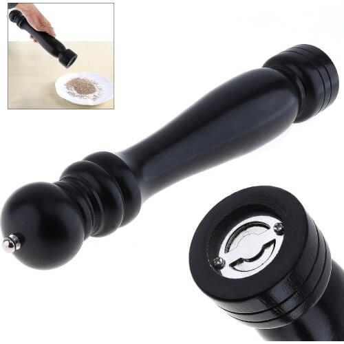 5/10/12 Inch Wooden Salt Pepper Grinder Spice Mills Hand Movement Wood Pepper Mill with Ceramic Grinding Cord for Kitchen