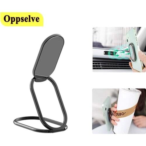 Cell Phone Ring Holder Multi-Angle Metal Back Ring Grip for iPhone 11 12 Pro Max 13 Frame Stand for Phone In car Magnet Bracket