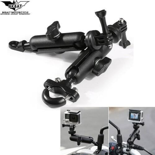 FOR Yamaha dt 125 tdm 850 fz16 yz 250 wr450f vmax 1200 Motorcycle Camera Holder Mirror Mount Bracket For GoPro Hero8/7/6/5/4/3