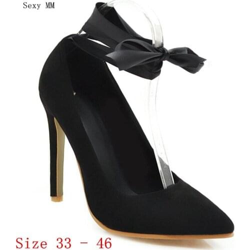 Women High Heels Pumps High Heel Shoes Stiletto Woman Shoes Kitten Heels Small Plus Size 33 - 46