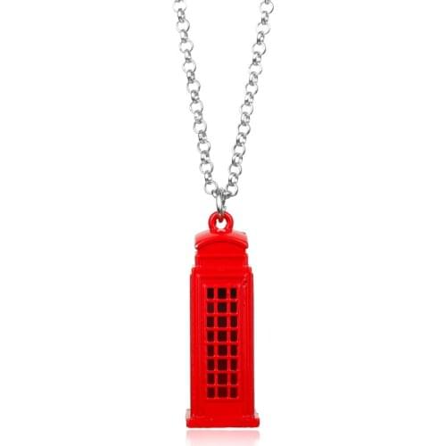 Dongsheng Movie Dr. Mysterious Police Box House Alloy Pendant & Neckalces Movie Jewelry Christmas Gift -30