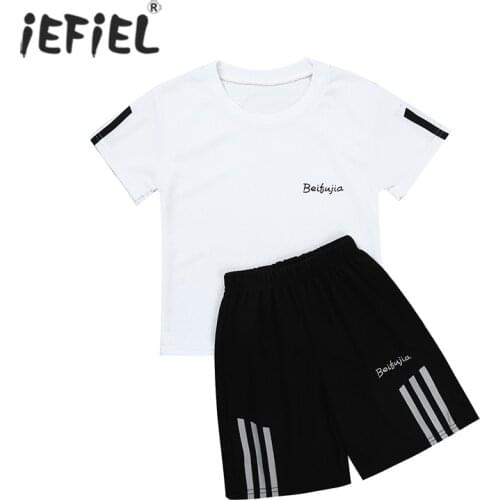 Student Football Uniform Tracksuit Set Child Boys Girls Sport Clothing Kid Youth Team Basketball Jersey Suits Soccer Clothes Set