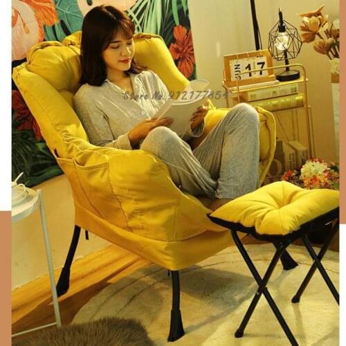 Lazy sofa single sofa chair computer chair modern minimalist home bedroom balcony student dormitory backrest recliner