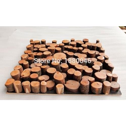 Creative Style Circular Wood Tile Mosaic With Competitive Price decorative wall art for interior 1box 11pcs 30x30cm sheet