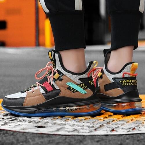 Men Sneakers 2021 Air Cushion Running Shoes Fashion Chunky Sports Athletic Footwear High Top Casual Breathable Jogging Trainers