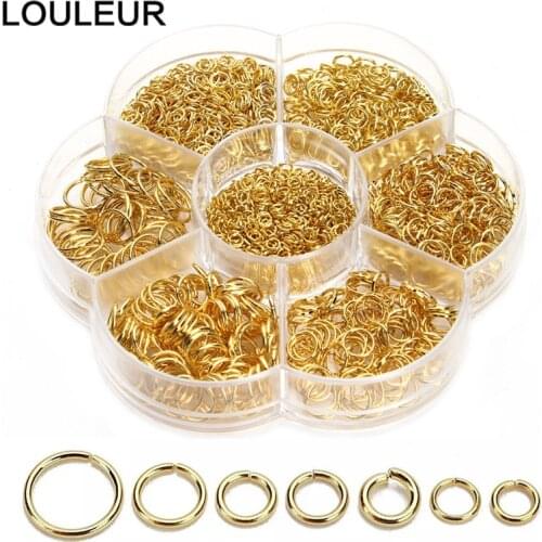 1550pcs/box Gold Open Jump Rings Split Rings Link Loop Set Basical Jewelry Kits For DIY Jewelry Making Findings Connector