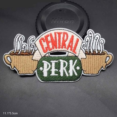 Friends Friendship Central Perk Coffee Iron On Embroidered Clothes Patches For Clothing Stickers Garment Wholesale