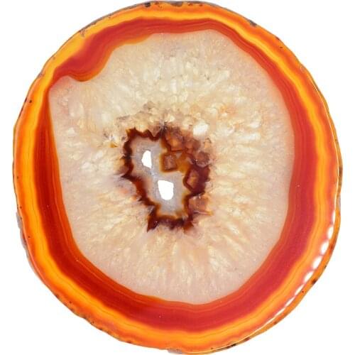 Natural Agate Slice with Hole Quartz Crystal Tableware Party Shop Decor
