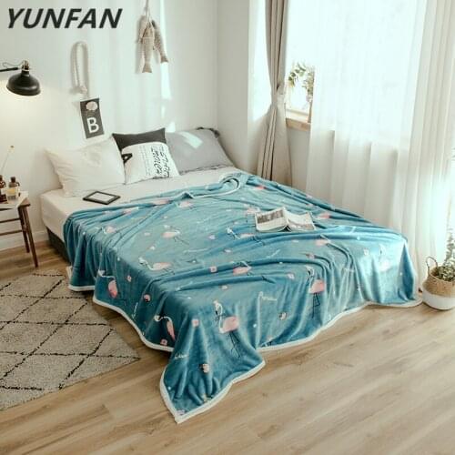 Flamingos blankets cartoon quilts twin full queen king girls blankets soft Throw Flannel blanket on Bed/car/sofa luxury rugs