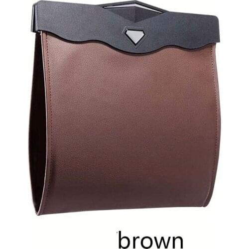 Car Seat Back Organizer PU Leather Garbage Storage Bag Auto Backseat Multi Pocket Hanging Pouch Car Organizer Accessories