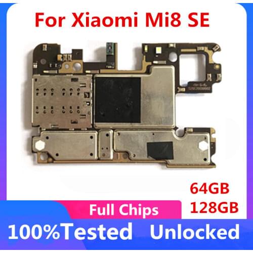 Original Unlocked For Xiaomi Mi8 SE Motherboard With Full Chips Logic Board 64GB 128GB For Xiaomi Mi8 SE Free Shipping MB