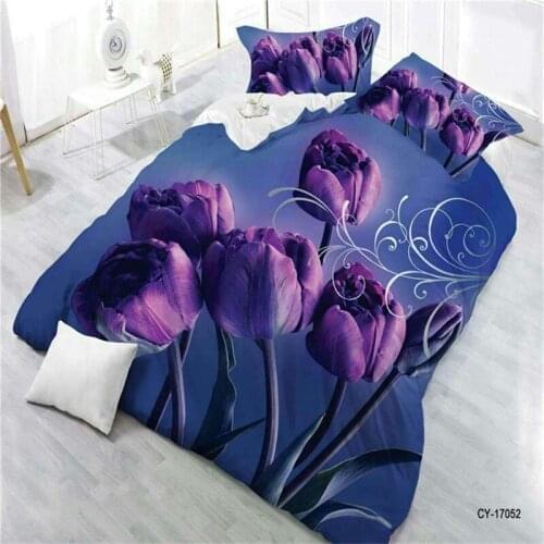 Home Decor 4 Pieces Oversized Luxury 3D Rose Bedding Set Red Sheet Cover Duvet Cover Bedding Wedding Pillow Case