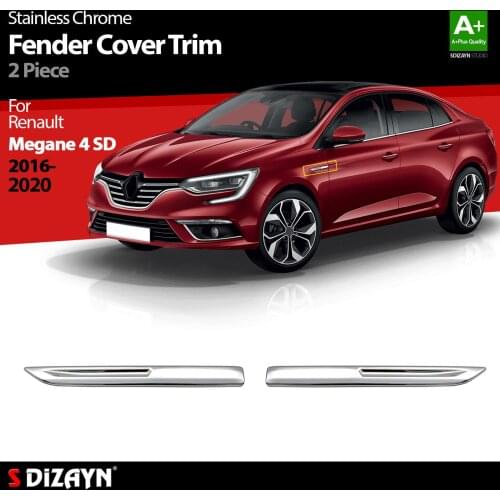 For Renault Megane 4 Chrome Fender Trim Cover Stainless Steel 2 Pcs Exterior Car Accessories Parts Auto Products