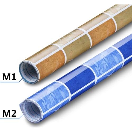 Leaf Pattern Water Oil Proof Self-adhesive Cabinet Wall Paper Sticker about 60x100cm(23.5x39")