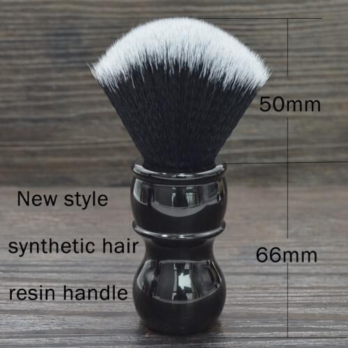 DS soft captain shape black synthetic hair knot black resin handle shaving brush for man wet shaving tool