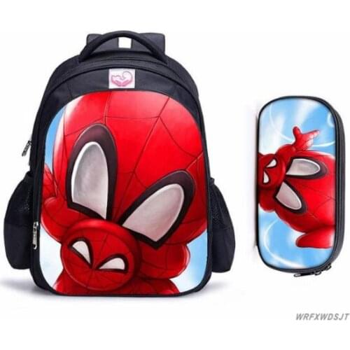 16 Inch Superhero SpiderMan Children School Bags Orthopedic Backpack Kids School Boys Girls Mochila Infantil Catoon Bag