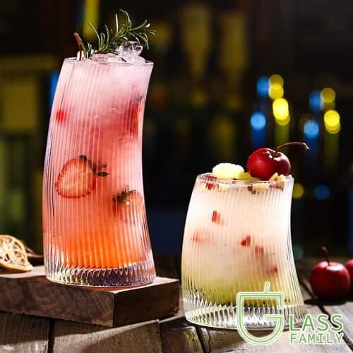 Lead Free Glass Cup Creative Crescent Shape Cocktail Glass Dinkware Crystal Wine Glasses Coffee Mugs Large Capacity Bar Mug